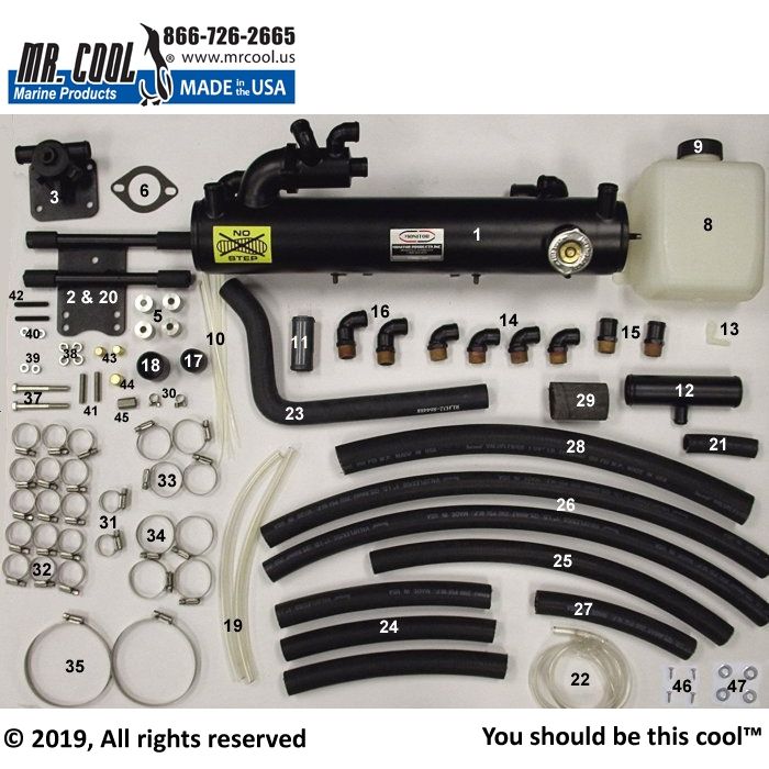 MFH-5320-A Premium Mercruiser V6-V8 Block & Manifold Wet Joint Kit