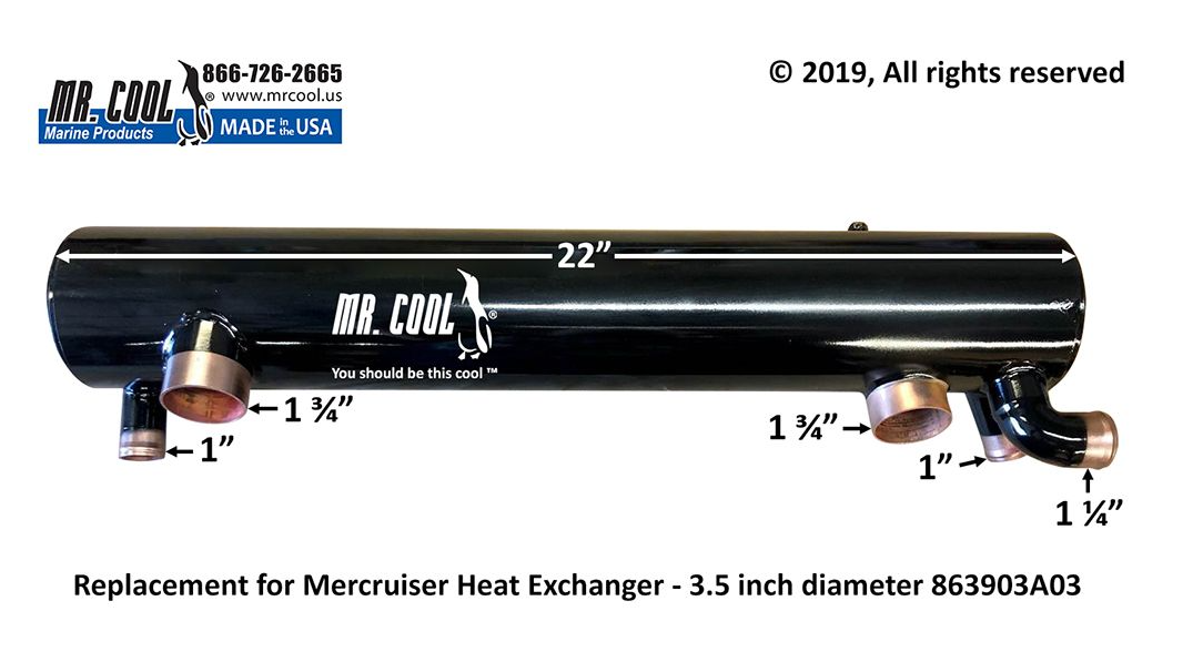 Mercruiser 863903A03 V8 Big Block 8.1L (496 MAG) Heat Exchanger Replacement